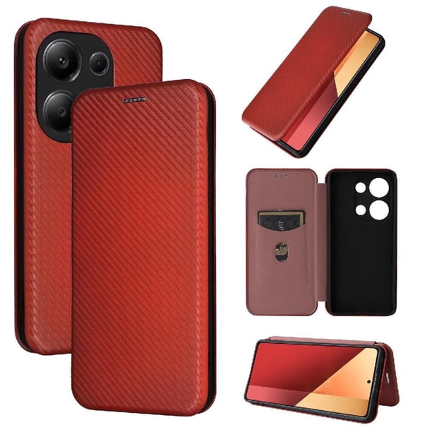 Funda Flip para FOXDOCK Xiaomi Redmi note13 Pro 4G - Funda magnética de negocios, funda protectora delgada