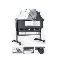 Babymine - Cuna Colecho Mecedora Con Ruedas Gris