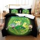 thumbnail image 1 of Gerrit Cartoon Anime RIC’k 3D Printed and Mort’y Bedding Set Duvet Cover Quilt Cover Comforter Covers with Pillowcases 3 Pieces for Childrens and Adults Microfiber with Zipper Closure Twin, 1 of 5