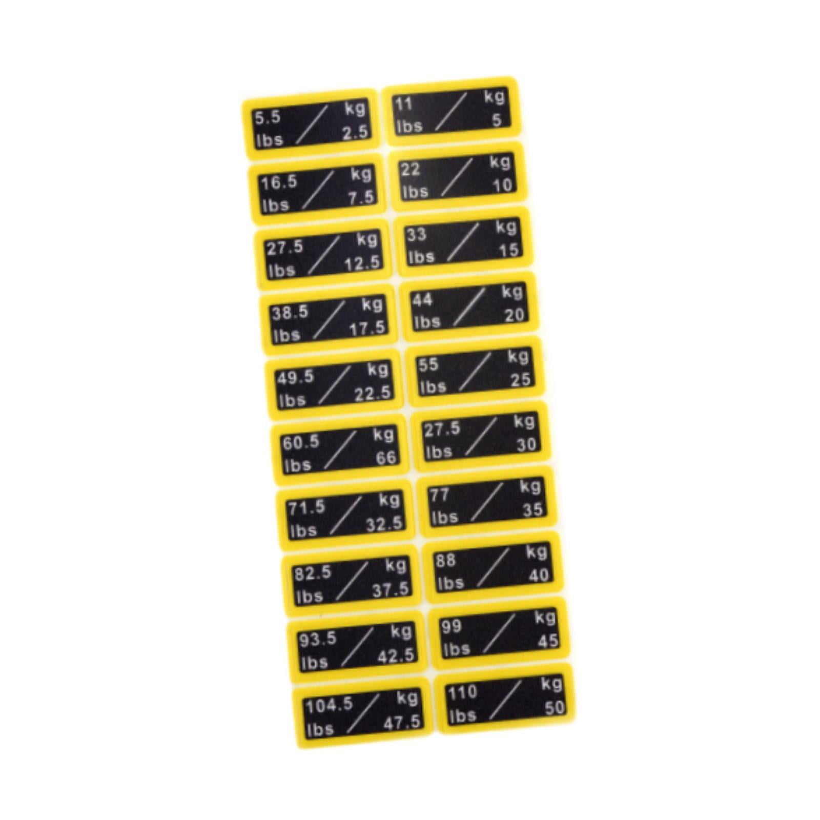 Ioensy - Etiqueta Adhesiva De Disyuntor, Pegatinas De Peso Para Gimnasio, Entrenamiento, Artículos Deportivos, 3,2 Cm X 1,3 Cm, 2,5 A 50kg
