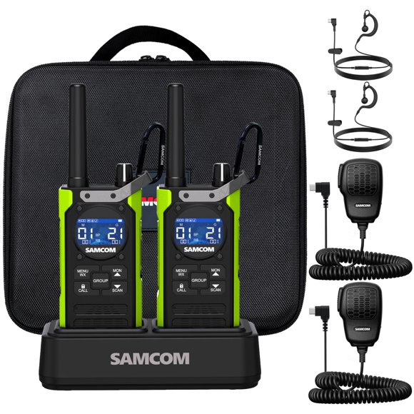Walkie Talkie SAMCOM T5 IP67 impermeable con auricular
