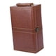 thumbnail image 4 of Caja De Vino De Cuero PU Estilo Vintage Para Celebraciones Año Nuevo Aniversario Doble Ranura, 4 of 5