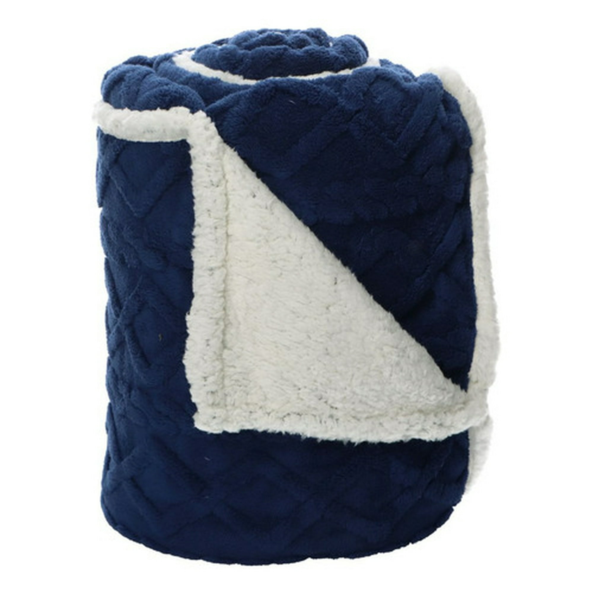 Frazada Andes Jacquard Sherpa Azul 1.5 Plaza