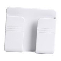 Magideal - Soporte Para Teléfono, Soporte Para Celular, Gadgets, Gran Capacidad, Con Orificio Para Cable, Soporte Multiusos, Caja De Almacenamiento Para Baño Doméstico Blanco