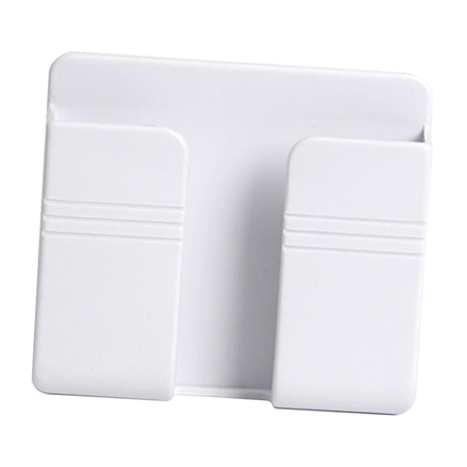 Magideal - Soporte Para Teléfono, Soporte Para Celular, Gadgets, Gran Capacidad, Con Orificio Para Cable, Soporte Multiusos, Caja De Almacenamiento Para Baño Doméstico Blanco