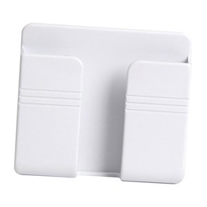 Magideal - Soporte Para Teléfono, Soporte Para Celular, Gadgets, Gran Capacidad, Con Orificio Para Cable, Soporte Multiusos, Caja De Almacenamiento Para Baño Doméstico Blanco