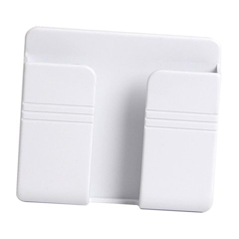 Magideal - Soporte Para Teléfono, Soporte Para Celular, Gadgets, Gran Capacidad, Con Orificio Para Cable, Soporte Multiusos, Caja De Almacenamiento Para Baño Doméstico Blanco