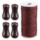 thumbnail image 1 of Cable De Sombra De Elevación Trenzado Marrón 55 Yardas/rollo Con 4 Piezas De Artesanía Colgante De Madera, 1 of 5