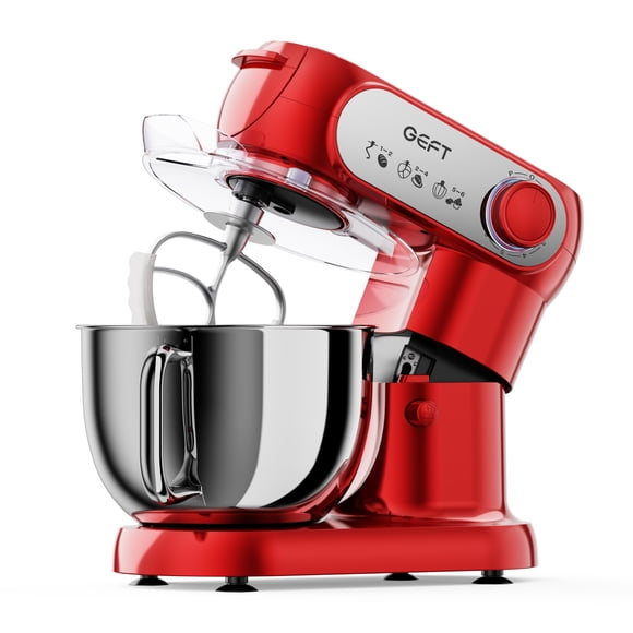 Batidora de Pie GEFT 3.5QT+6QT 600W 6 Velocidades Roja