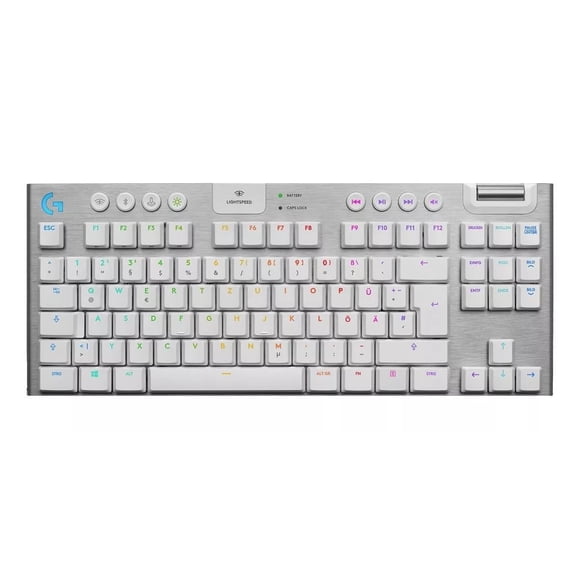 Teclado Gamer Bluetooth Logitech Series G915 Qwerty GL Tactile Ingles Blanco