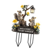 Ioensy - Estaca Decorativa De Jardín De Ardilla, Letrero 2D Para Patio, Camino, Patio Trasero