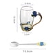 thumbnail image 2 of 1 juego de taza de té y café de cristal con cuchara, ideal para regalar., 2 of 5