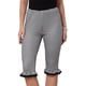 thumbnail image 1 of Pantalones de Gingham para Mujer Cintura Baja 3/4 Longitud hasta la Rodilla Leggings Capri Recortados M Negro, 1 of 6