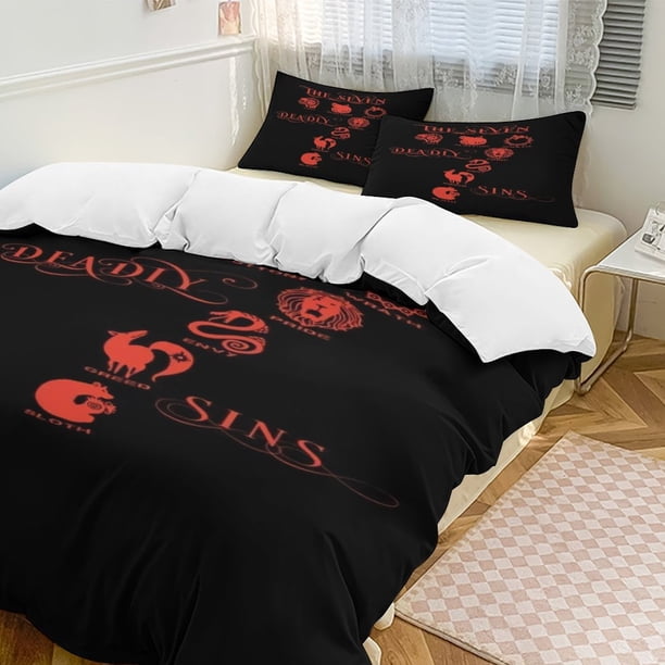 The Seven Deadly Sins Anime Home Bed 3-piece Set Classic Japanese Anime Polyester Wash Student Dormitory Set