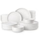 thumbnail image 1 of Juego de vajilla MALACASA Luna de porcelana blanca de 24 piezas, 1 of 9