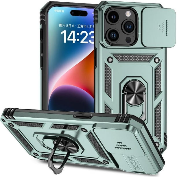 Estuche GANGXUN para iPhone 15 Pro Max, soporte giratorio 360°, estilo mecánico y magnético