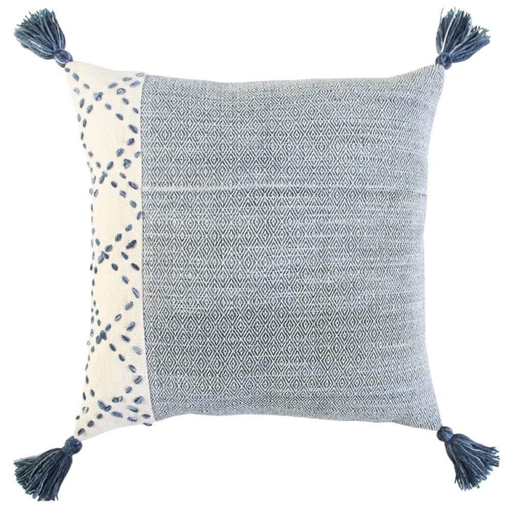 Pillow Rizzy Home Color Block De 50 X 50 Cm De Plumón Con Funda De Poliéster Para Mascotas