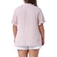 thumbnail image 4 of Agnes Orinda Blusas Florales para Mujer Tallas Grandes con Volantes Cuello en V Volantes Mangas Cortas de Verano Blusa Casual 1X Rosa, 4 of 8