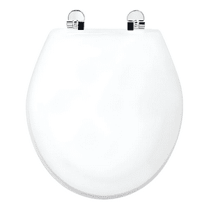 Genérico - Tapa Wc Madera Redondo Bisagra Metálica - Bemis Color Blanco