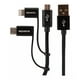 thumbnail image 1 of Cable De Carga 3 En 1 USB Negro, 1 of 4