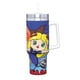 thumbnail image 2 of Anpanman Vaso aislado de acero inoxidable con asa, diseño temático, regalo para familia, amigos y fans; incluye pajita y encaja en el portavasos estándar, 40 oz, 2 of 6