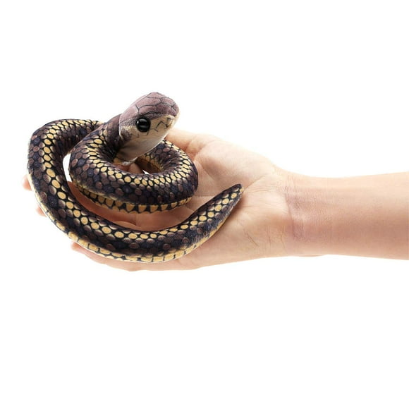 Marioneta Folkmanis en miniatura con forma de serpiente, color marrón