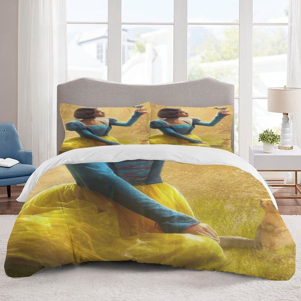 Snow White Bedding Sets Cartoon Duvet Cover Lightweight 3 Piece Bet Sets for Kids Boys Girls