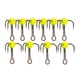 thumbnail image 2 of Set 10 Jigs de Pesca Fiocias Bait Bass Pesado Amarillo, 2 of 5