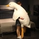 thumbnail image 4 of Almohada de peluche Srutirbo con forma de ganso gigante, 90 cm, 4 of 7