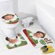 thumbnail image 4 of Elf Buddy canta-theme 4-Piece Shower Curtain Set with Rugs, Waterproof Bathroom Decor Set Includes Bath Mat, U-Shaped Rug, Toilet Lid Cover and Curtain with Hooks, 4 of 6