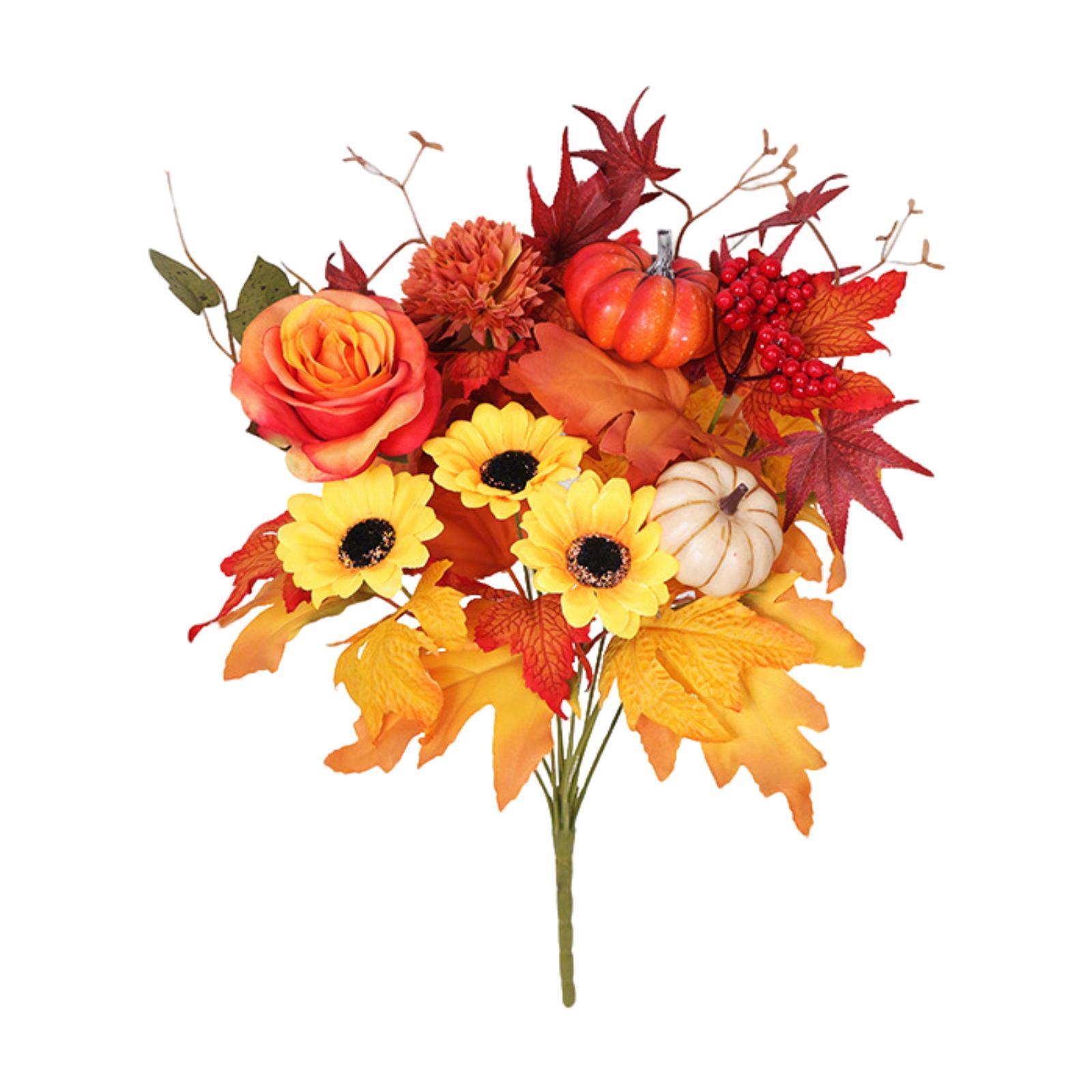 Bothyi - Ramo De Flores Artificiales De Otoño Para Bodas, Cocinas, Navidad, Hogar, Girasoles Falsos, Estilo C
