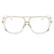 thumbnail image 2 of Gafas de sol de moda europeas y americanas con el mismo estilo, montura de metal, doble haz, personalidad, montura grande, gafas de sol vintage, 2 of 5