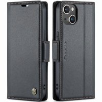 Caseme Tipo Cartera Iphone 15 Plus Con Cierre Magnético, Rfid, Tarjetero, Soporte, Carga Inalámbrica