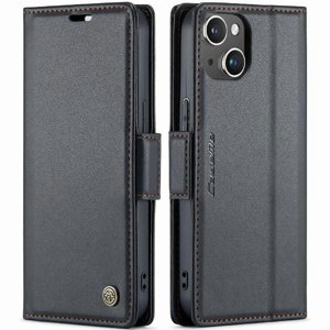 Caseme Tipo Cartera Iphone 15 Plus Con Cierre Magnético, Rfid, Tarjetero, Soporte, Carga Inalámbrica