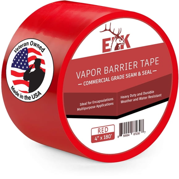 Cinta de barrera de vapor ELK de polietileno de 7 mm, 4 cm x 55 m, color rojo