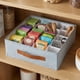 thumbnail image 4 of Caja de Almacenamiento Compartimentada, Contenedor de Tela para Armario, Cesta de Almacenamiento Plegable para Organizar Ropa Azul Claro-20 cuadrícula, 4 of 6