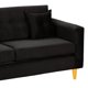 thumbnail image 3 of Sofa New Retro 3 Cuerpos Felpa 04 Negro, 3 of 5