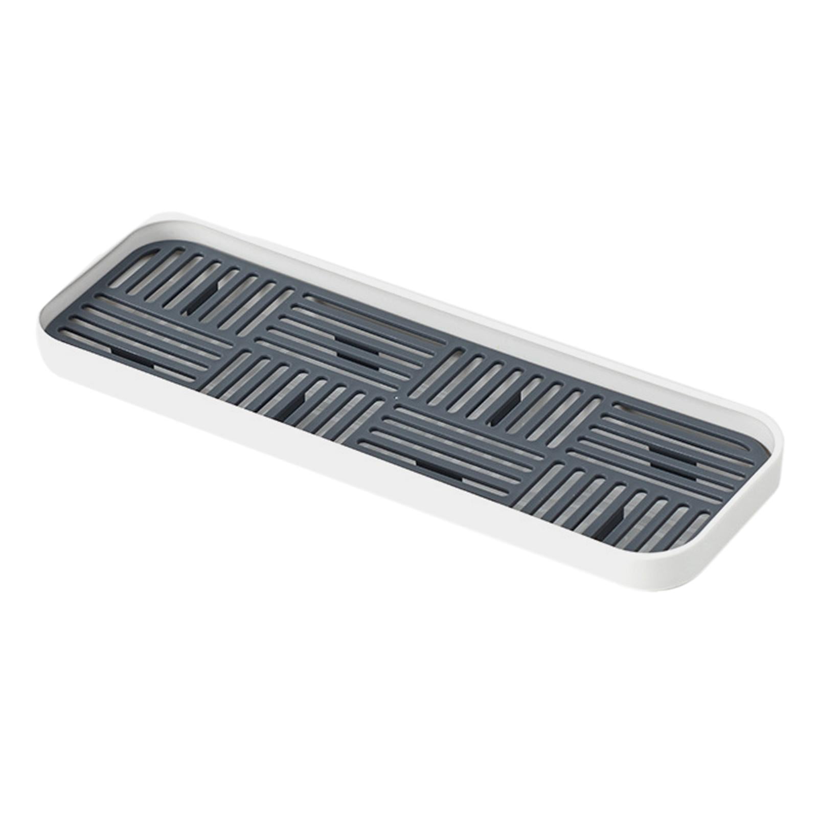 Magideal - Escurridor Lateral Para Fregadero De Cocina, Bandeja De Café, Esponjas, Dispensadores De Jabón, Bandeja Para Servir, Organizador, Práctico Y Práctico , Gris Talla S