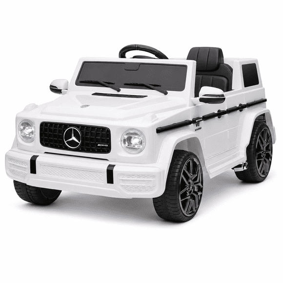 Camioneta Eléctrica Infantil Tipo G63 12V 2 Motores Sonido Y USB Blanca
