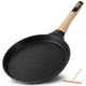 thumbnail image 1 of Sartén Crepe NutriChef 24 cm antiadherente negro con acabado de mármol, 1 of 7