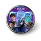 thumbnail image 1 of ¡Megamind manda!-Theme Round Button Badge: Premium Metal Construction, Ideal for High-End Events 2.8 cm, 1 of 6