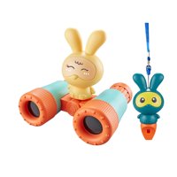 Bothyi - Binoculares De Juguete De Enfoque Ajustable De Dibujos Animados Para Niños Y Niñas, Turismo Al Aire Libre, Naranja