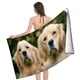 thumbnail image 4 of Golden Retriever Toalla de playa de secado rápido con diseño temático, regalo para mujeres y niñas, ideal para cumpleaños, fans, amantes de la música, uso en la playa o al aire libre, 78 × 150 cm, 4 of 6