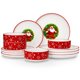 thumbnail image 1 of MALACASA Platos y Tazones, Juego de 12 Piezas de Vajilla de Porcelana Navideña para 4 Personas, Vajilla de Cerámica, Apta para Microondas y Lavavajillas, Serie LUNA – Santa Claus, 1 of 8