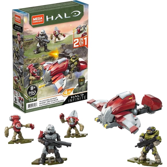 Mega Construx Halo Infinite Fantasma Capturado Set 2 en 1 123 piezas
