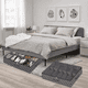 thumbnail image 5 of 2Pcs Zapatera Plegable Funda Zapatos Bajo Cama Para 12 Pares Gris X, 5 of 6