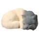 thumbnail image 1 of Dibujos Animados Realista Gato Felpa Animal Estatuilla Compañero Muñeca Juguete Blanco, 1 of 2