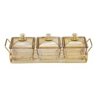 Genérico - Set 3 Frasco Contenedor Soporte Organizador Decorativo Jhn