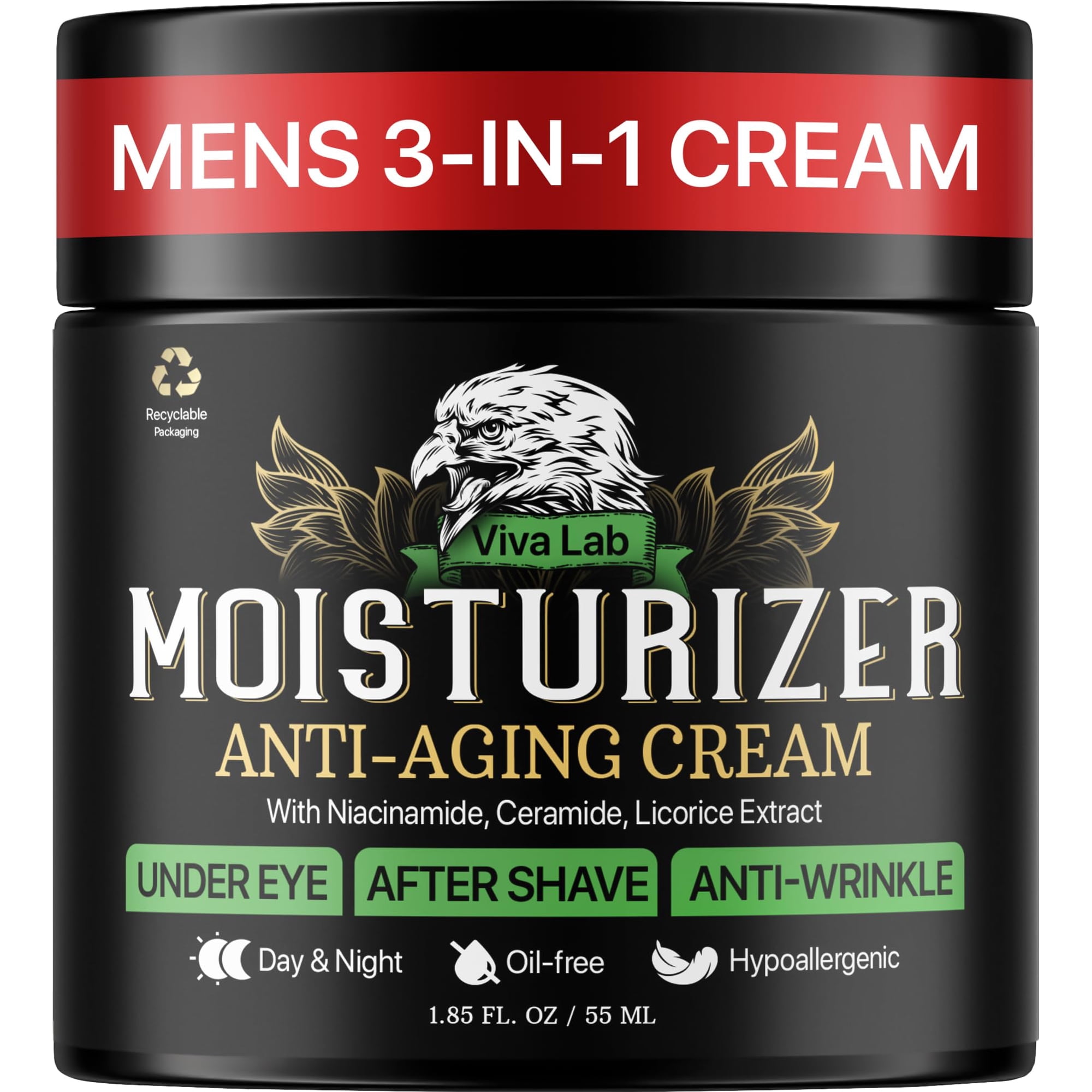 Crema Hidratante Viva Lab Antienvejecimiento Ligera De 55 Ml Para Hombres