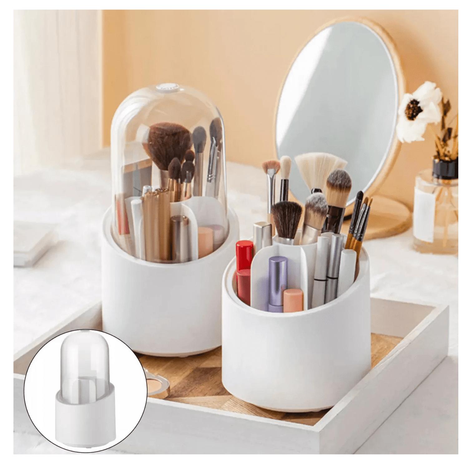 Genérico - Organizador De Maquillaje Cosmetiquero Giratorio 360o